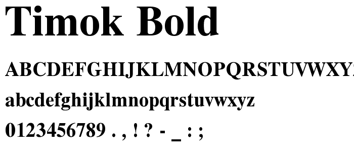 Timok Bold font